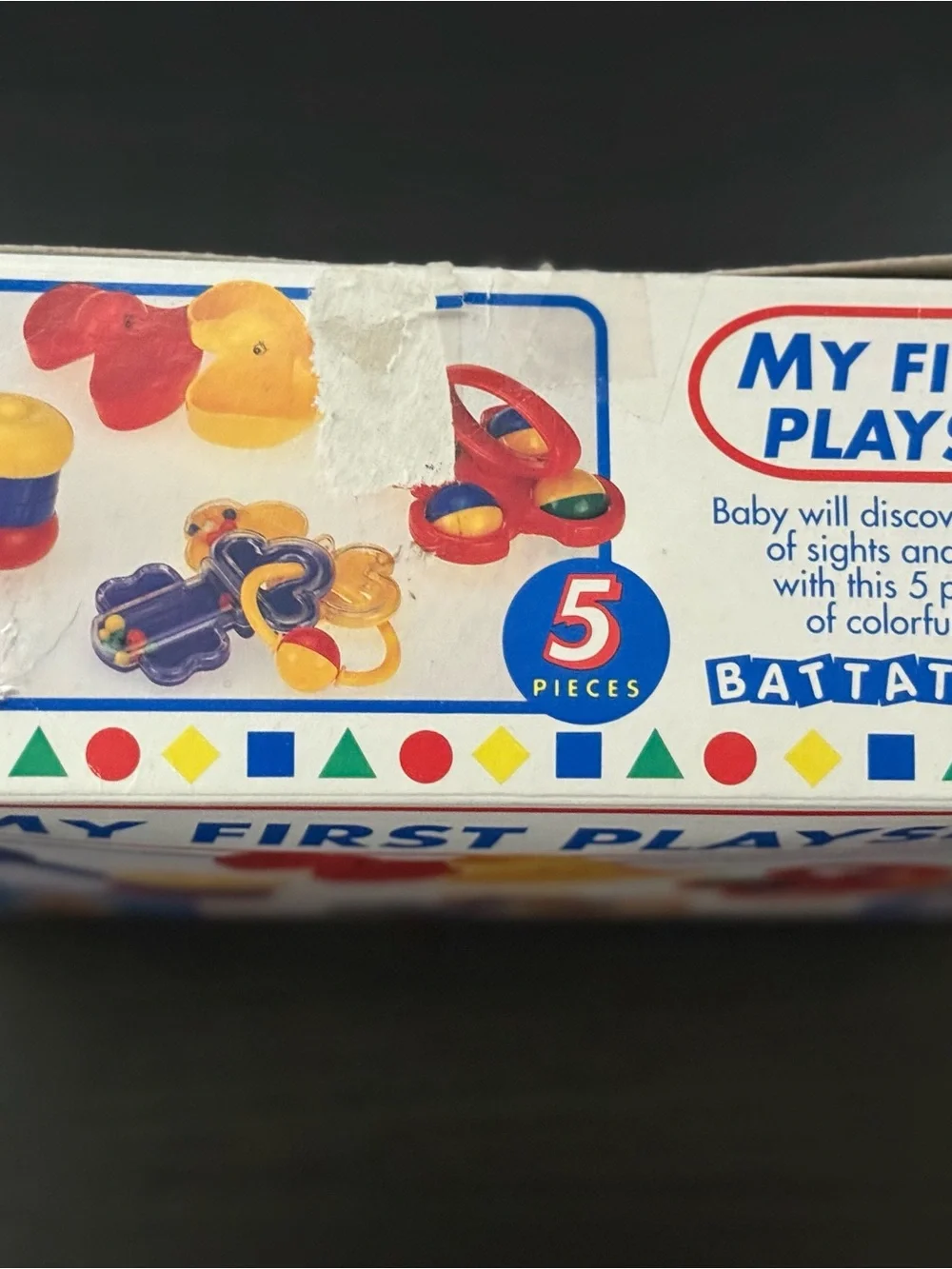 Vintage 1994 Battat Baby “My First Playset” (5) Piece Rattle Toy Set (EUC)